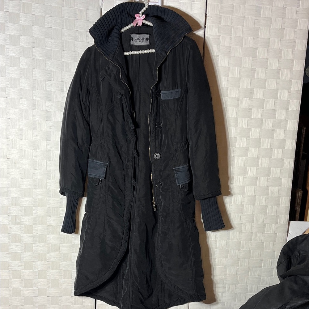 Transit Par Such Black Utility Jacket coat 
EU Size 3/M Paris Runway Fashion